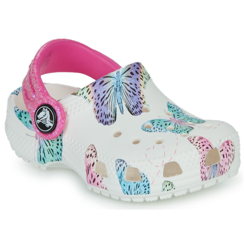 Zapatos Niña Zuecos (Clogs) Crocs Classic Butterfly Clog T Blanco / Violeta