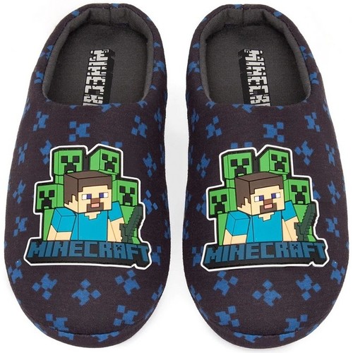 Zapatos Niño Pantuflas Minecraft  Azul