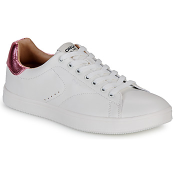 Zapatos Mujer Zapatillas bajas Only ONLSHILO-44 PU CLASSIC SNEAKER Blanco / Rosa