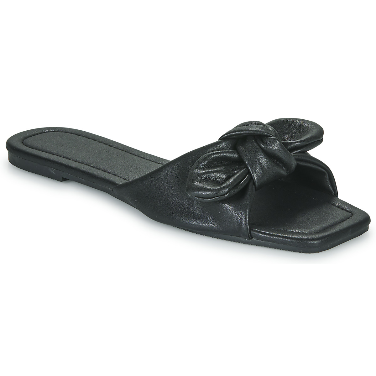 Zapatos Mujer Zuecos (Mules) Only ONLMILLIE-3 PU BOW SANDAL Negro
