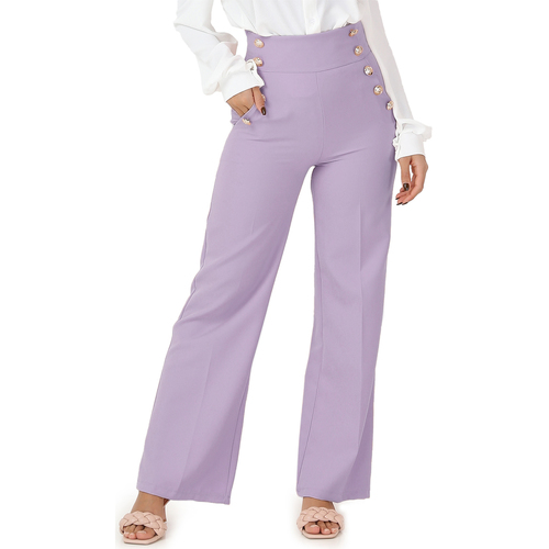textil Mujer Pantalones La Modeuse 18677_P52990 Violeta