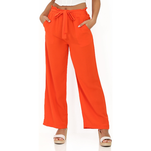 textil Mujer Pantalones La Modeuse 50140_P90029 Naranja