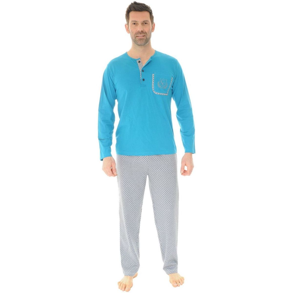 textil Hombre Pijama Christian Cane SHAWN Azul
