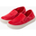 Zapatos Niña Zapatillas bajas Pisamonas zapatillas lona lavada elástico lateral Rojo