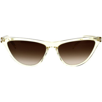 Relojes & Joyas Mujer Gafas de sol Yves Saint Laurent Occhiali da Sole Saint Laurent  SL 550 Slim 005 Amarillo