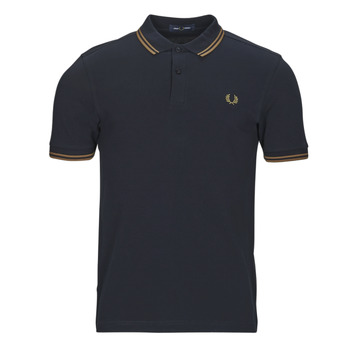 textil Hombre Polos manga corta Fred Perry TWIN TIPPED FRED PERRY SHIRT Marino / Camel
