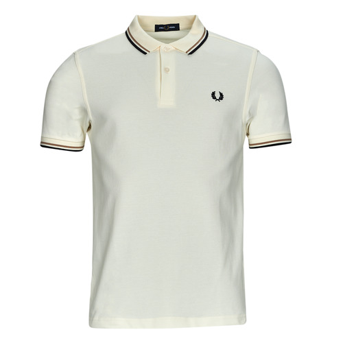 Fred Perry TWIN TIPPED FRED PERRY SHIRT Beige - textil Polos manga corta  Hombre 94,99 €