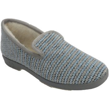 Zapatos Mujer Pantuflas Doctor Cutillas Zapatilla mujer lana cerrada combinada d Azul