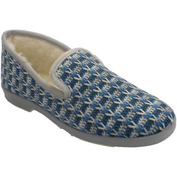 Zapatos Mujer Pantuflas Doctor Cutillas Zapatillas mujer lana cerradas simulando Azul