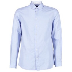 textil Hombre Camisas manga larga Hackett SQUARE TEXT MUTLI Azul