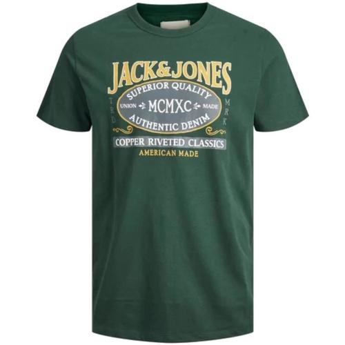 textil Niño Camisetas manga corta Jack & Jones 12213404 Pine Verde