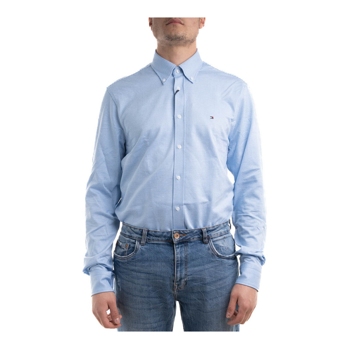 textil Hombre Camisas manga larga Tommy Hilfiger MW0MW26040 Azul