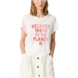 textil Mujer Camisetas manga corta Ecoalf GATSRIOTS1272WS22 Blanco