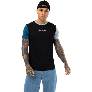 textil Hombre Camisetas manga larga Hype Thompson Splice Negro