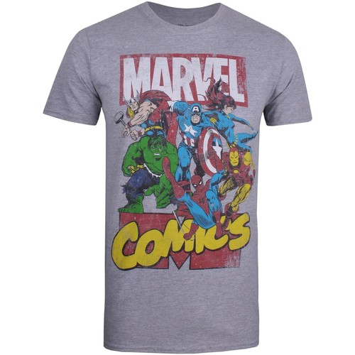 textil Hombre Camisetas manga larga Marvel Call Out Gris