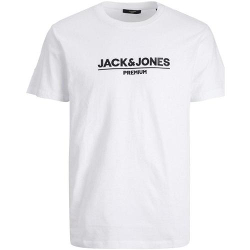 textil Hombre Camisetas manga corta Jack & Jones 12216070 White Blanco