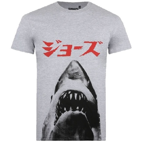 textil Hombre Camisetas manga larga Jaws TV1633 Gris