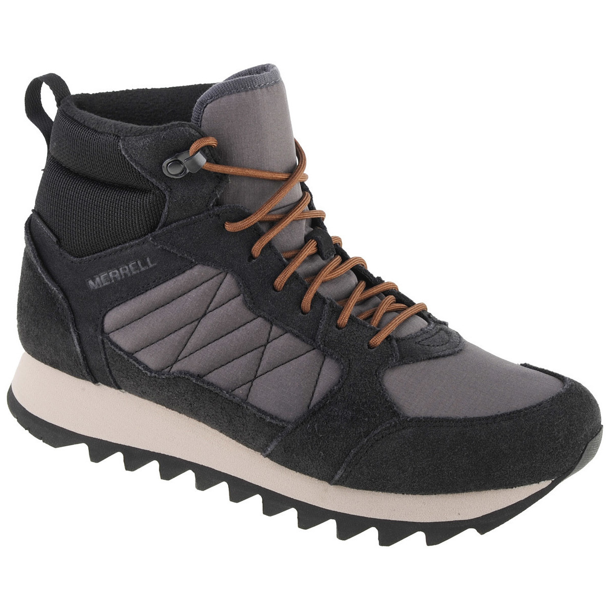 Zapatos Hombre Senderismo Merrell Alpine Sneaker Mid PLR WP 2 Negro