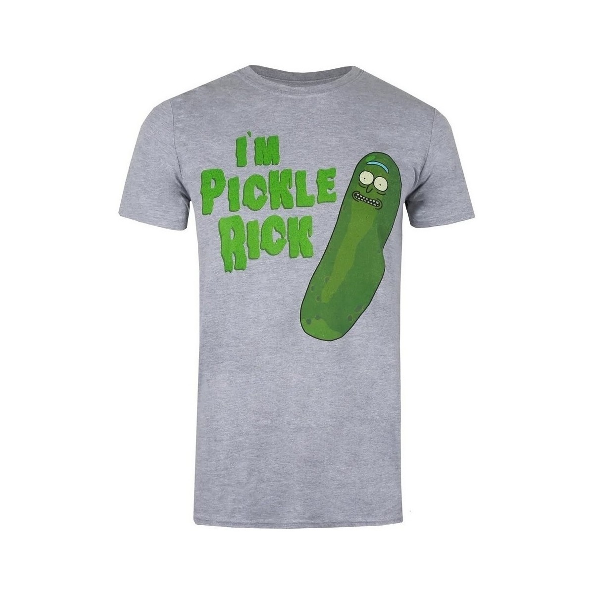 textil Hombre Camisetas manga larga Rick And Morty I’m Pickle Rick Gris