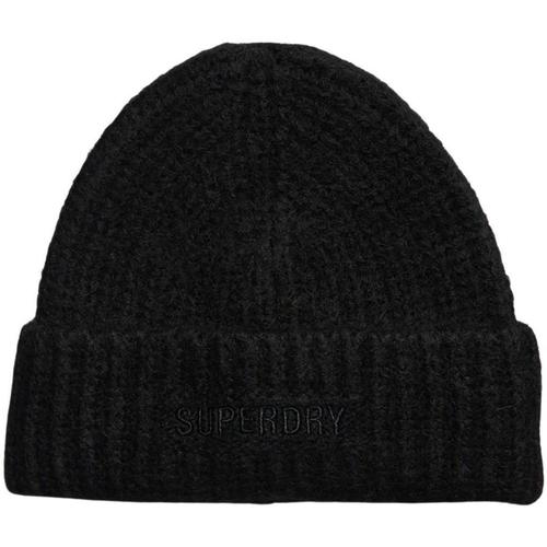 Accesorios textil Mujer Gorro Superdry VINTAGE RIBBED BEANIE Negro