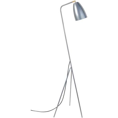 Casa Lámparas de pie Tosel Lámpara de pie de lectura redondo metal aluminio Plata