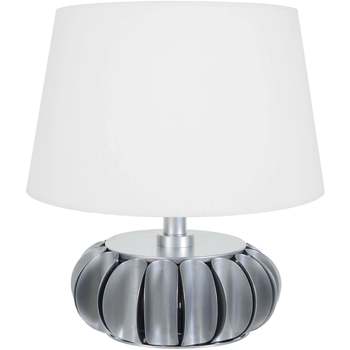 Casa Lámparas de escritorio Tosel lámpara de la sala de estar redondo metal aluminio y blanco Plata