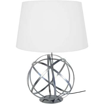 Tosel lámpara de la sala de estar redondo metal aluminio y blanco Plata