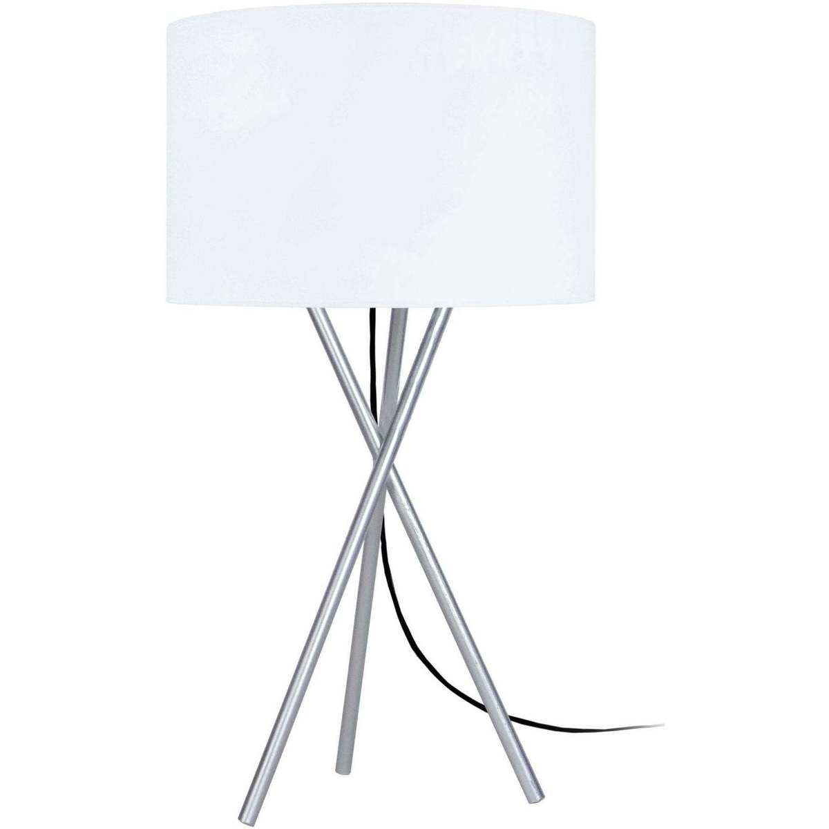 Casa Lámparas de escritorio Tosel lámpara de noche redondo metal aluminio y blanco Plata