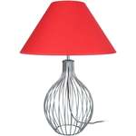 lámpara de la sala de estar redondo metal aluminio y rojo