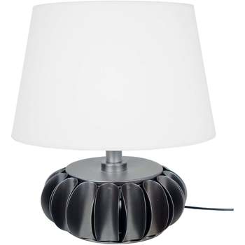 Casa Lámparas de escritorio Tosel lámpara de la sala de estar redondo metal antracita y blanco Gris