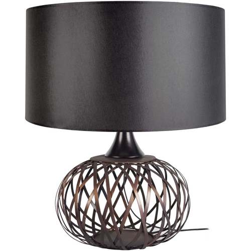 Casa Lámparas de escritorio Tosel lámpara de la sala de estar redondo metal antracita y negro Gris