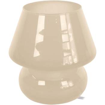 Casa Lámparas de escritorio Tosel lámpara de noche redondo vidrio beige Beige