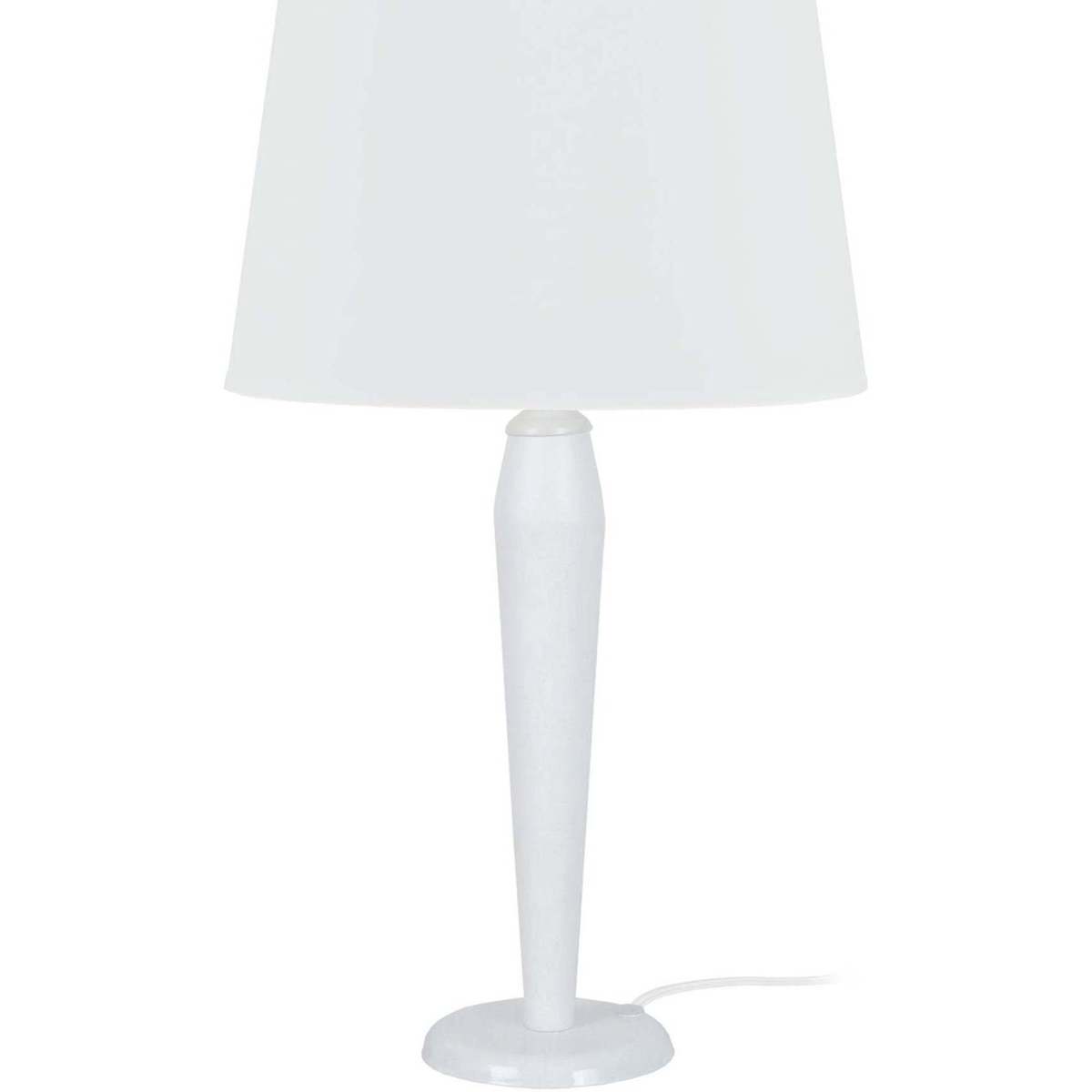 Casa Lámparas de escritorio Tosel lámpara de noche redondo metal y madera blanco Blanco