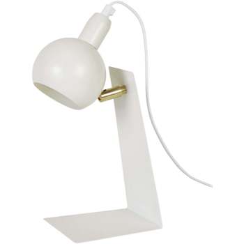 Casa Lámparas de escritorio Tosel Lámpara de escritorio redondo metal blanco Blanco
