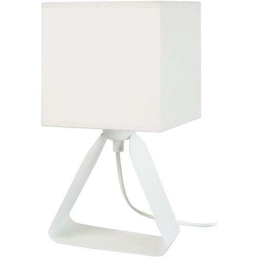 Casa Lámparas de escritorio Tosel lámpara de noche cuadrado metal blanco marfil Blanco