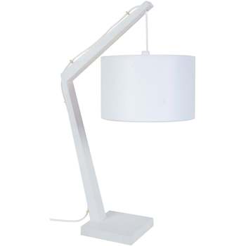 Casa Lámparas de escritorio Tosel lámpara de noche redondo madera blanco marfil Blanco