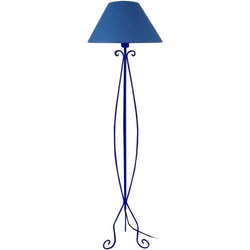 Casa Lámparas de pie Tosel Lámpara de pie redondo metal azul Azul