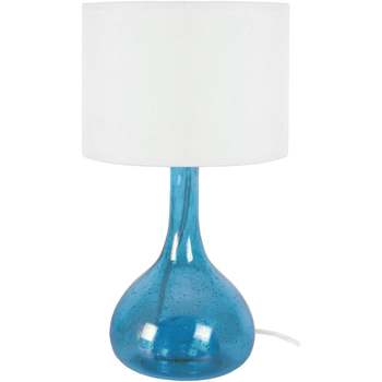 Tosel lámpara de noche redondo vidrio azul y blanco Azul