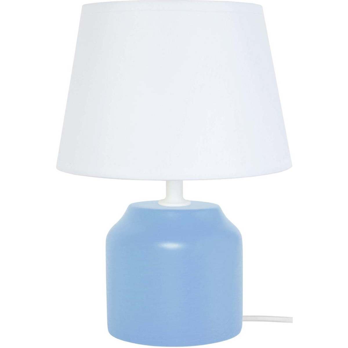 Casa Lámparas de escritorio Tosel lámpara de noche redondo madera azul y blanco Azul