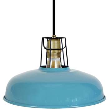 Casa Lámparas de techo Tosel Lámpara colgante redondo metal azul y negro Azul