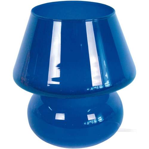 Casa Lámparas de escritorio Tosel lámpara de noche redondo vidrio azul Azul