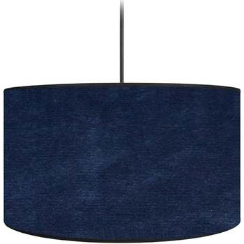 Casa Lámparas de techo Tosel Lámpara colgante redondo tela terciopelo azul Azul