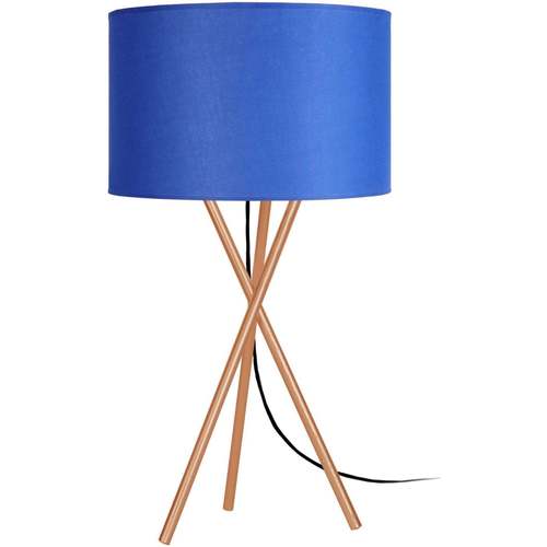 Casa Lámparas de escritorio Tosel lámpara de noche redondo metal cobre y azul Naranja