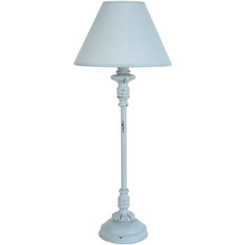 Casa Lámparas de escritorio Tosel lámpara de noche redondo metal gris y azul Gris