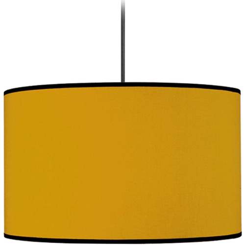 Casa Lámparas de techo Tosel Lámpara colgante redondo tela amarillo Amarillo
