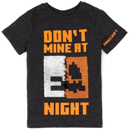textil Niños Tops y Camisetas Minecraft Don't Mine At Night Negro