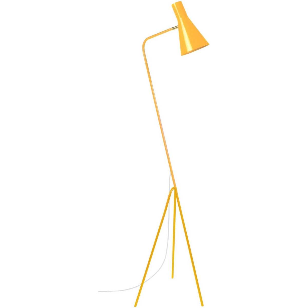 Casa Lámparas de pie Tosel Lámpara de pie de lectura redondo metal amarillo Amarillo