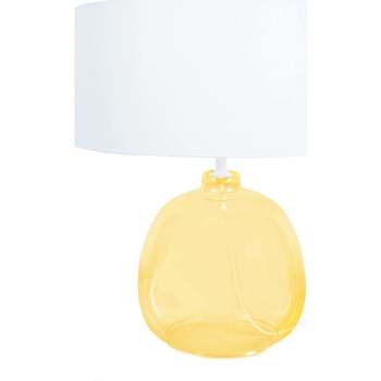 Casa Lámparas de escritorio Tosel lámpara de noche redondo vidrio amarillo y blanco Amarillo