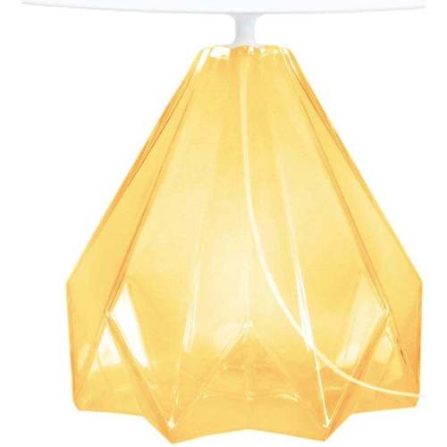 Casa Lámparas de escritorio Tosel lámpara de la sala de estar redondo vidrio amarillo y blanco Amarillo