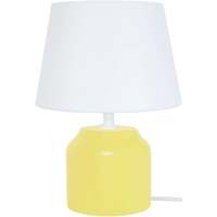 Casa Lámparas de escritorio Tosel lámpara de noche redondo madera amarillo y blanco Amarillo